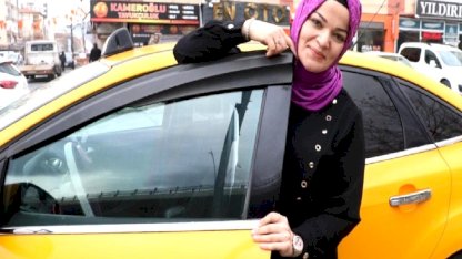 Kayseri'de taksi şoförü kadının meslekte 10 yılı geride kaldı