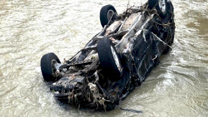 Kocaeli'de dereye kapılan otomobil, bir gün sonra bulundu