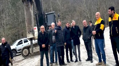 Yığılca Yedigöller grup yolunda altyapı çalışmaları hız kazandı