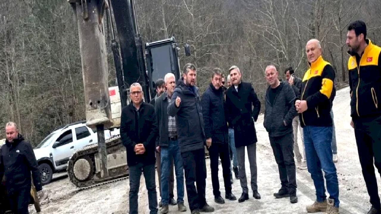 Yığılca Yedigöller grup yolunda altyapı çalışmaları hız kazandı