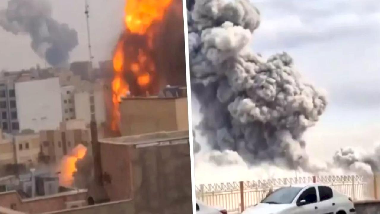 ABD ve İsrail'den Tahran'a saldırı! Büyük panik kameralarda