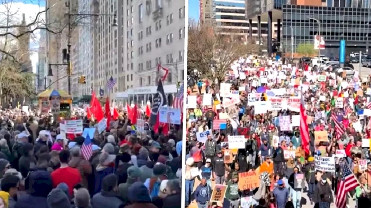 ABD'de milyonlarca kişi "Krallara hayır" protestoları için sokakta