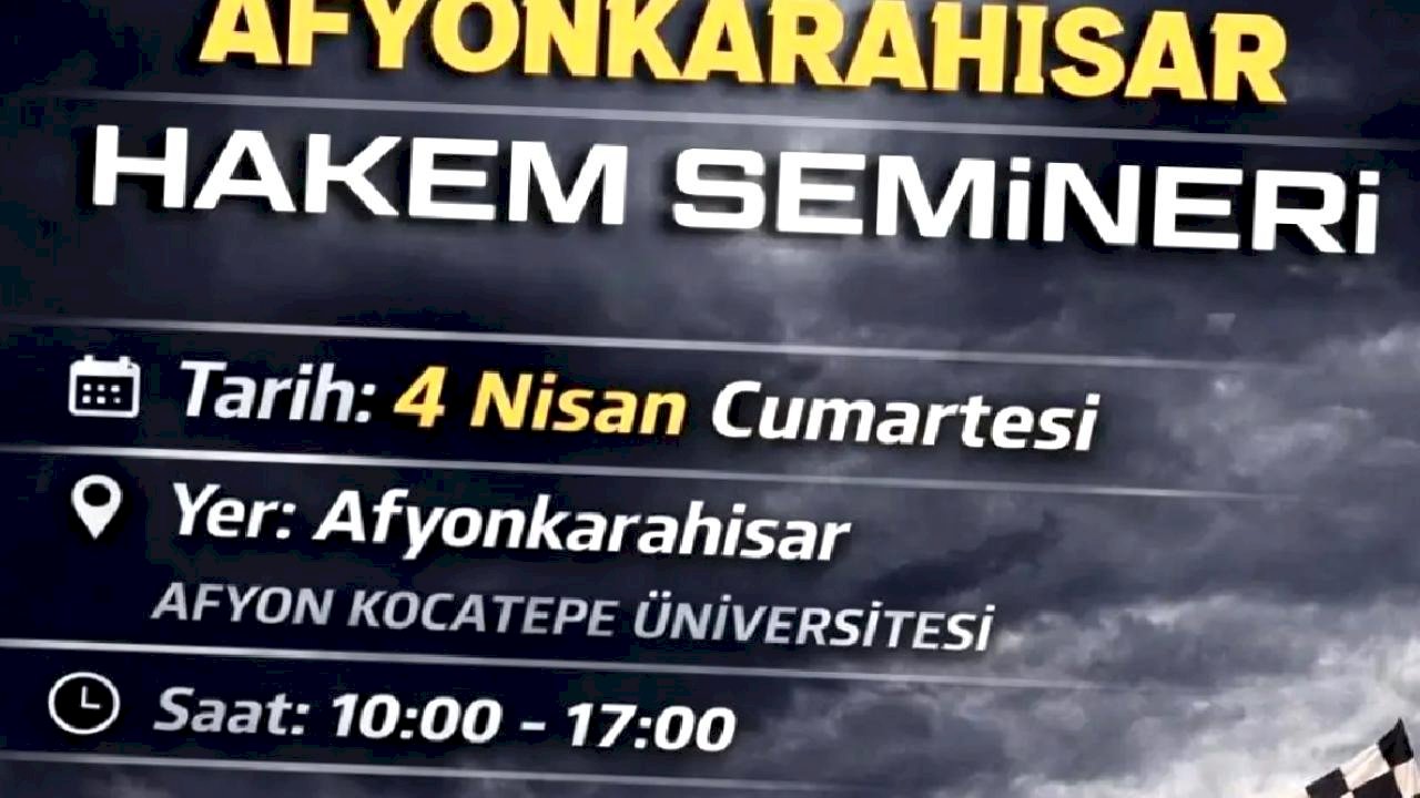 Afyon'da Aday Hakem Kursu