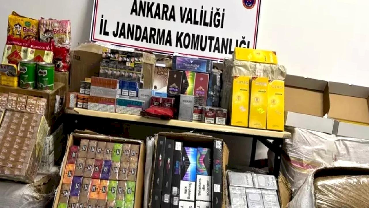 Ankara'da Kaçak Tütün ve Sigara Ele Geçirildi