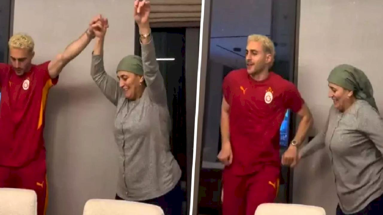 Barış Alper galibiyetin tadını annesiyle beraber çıkardı