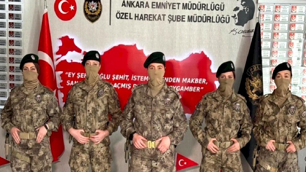 Başkent'in kadın özel harekat polisleri göz dolduruyor