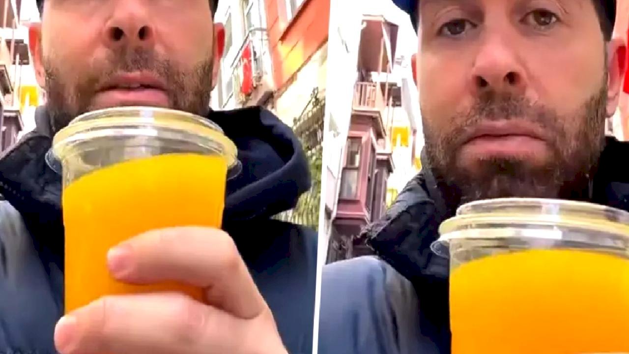 Bir bardak portakal suyuna, servet ödedi
