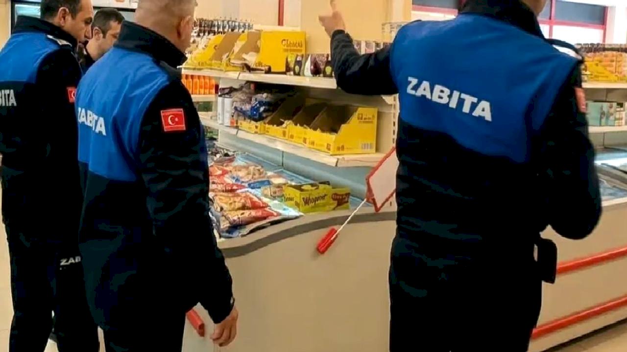 Bursa Gemlik'te marketlere zabıta denetimi