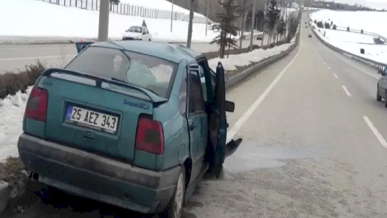 Erzurum'da Trafik Kazası: 1 Ölü, 2 Yaralı