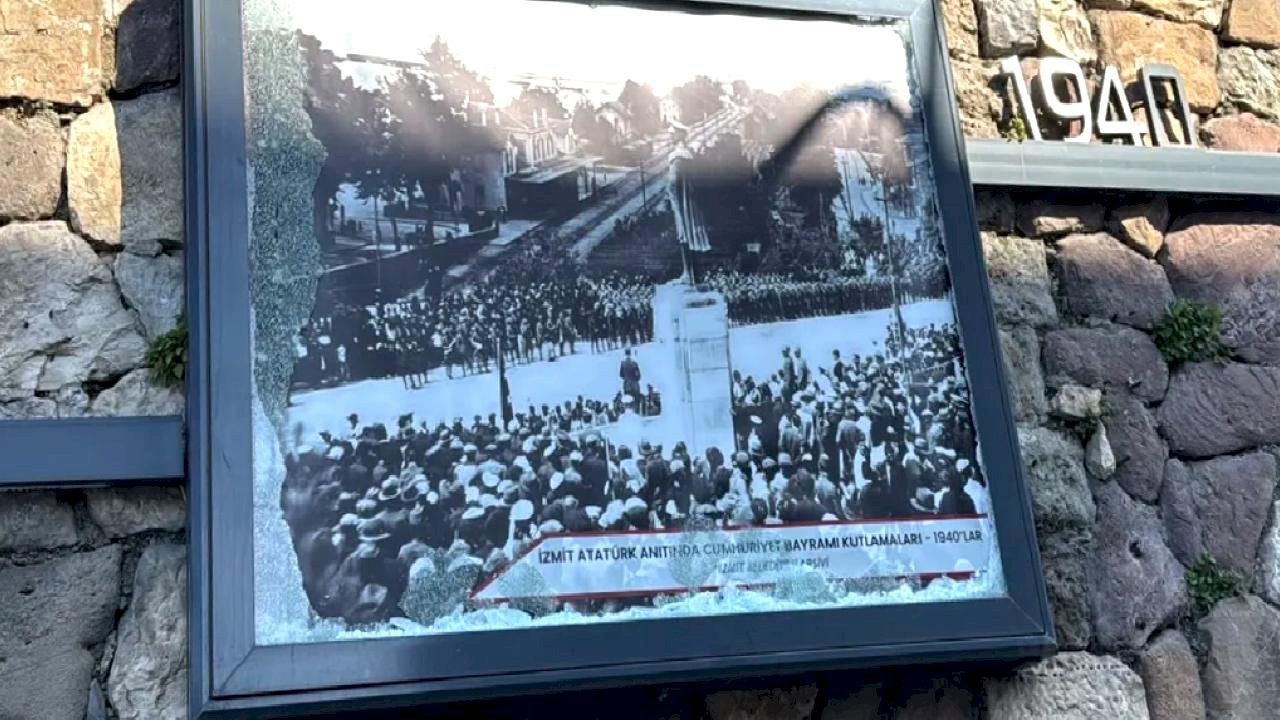 İzmit'te Atatürk rölyefine zarar verenler için harekete geçildi!