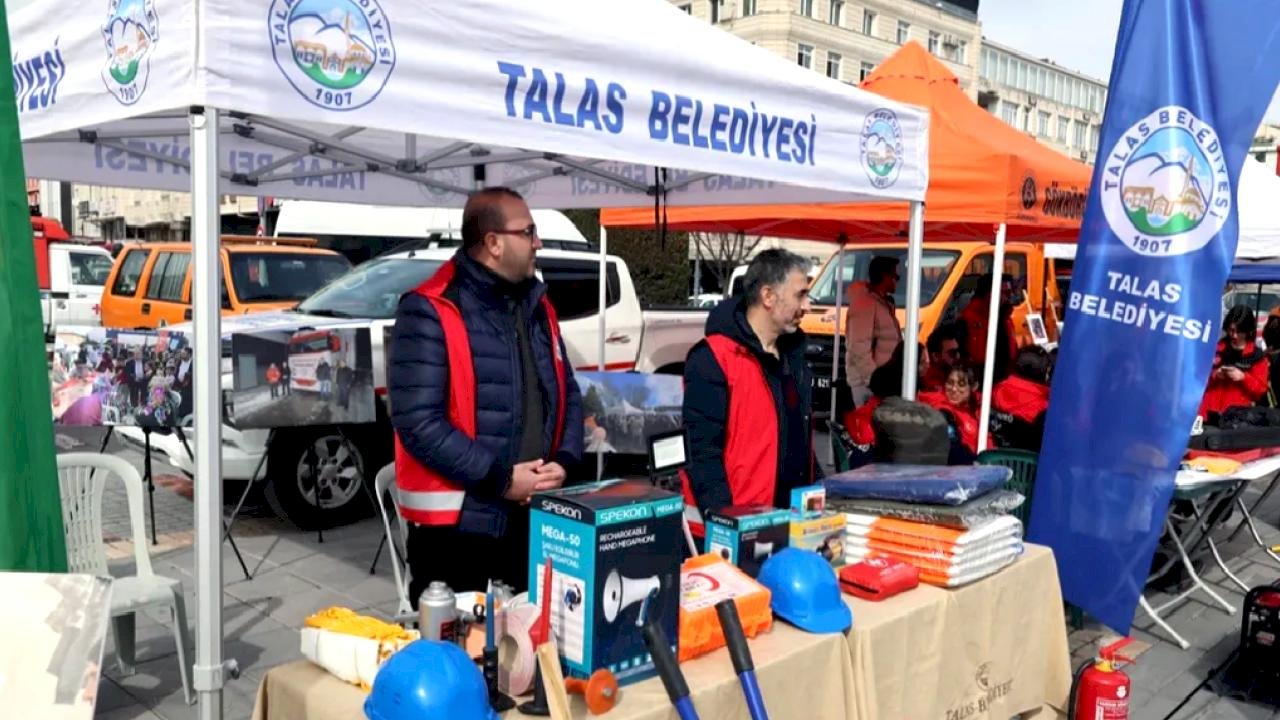 Kayseri Talas'ta depreme karşı farkındalık zamanı
