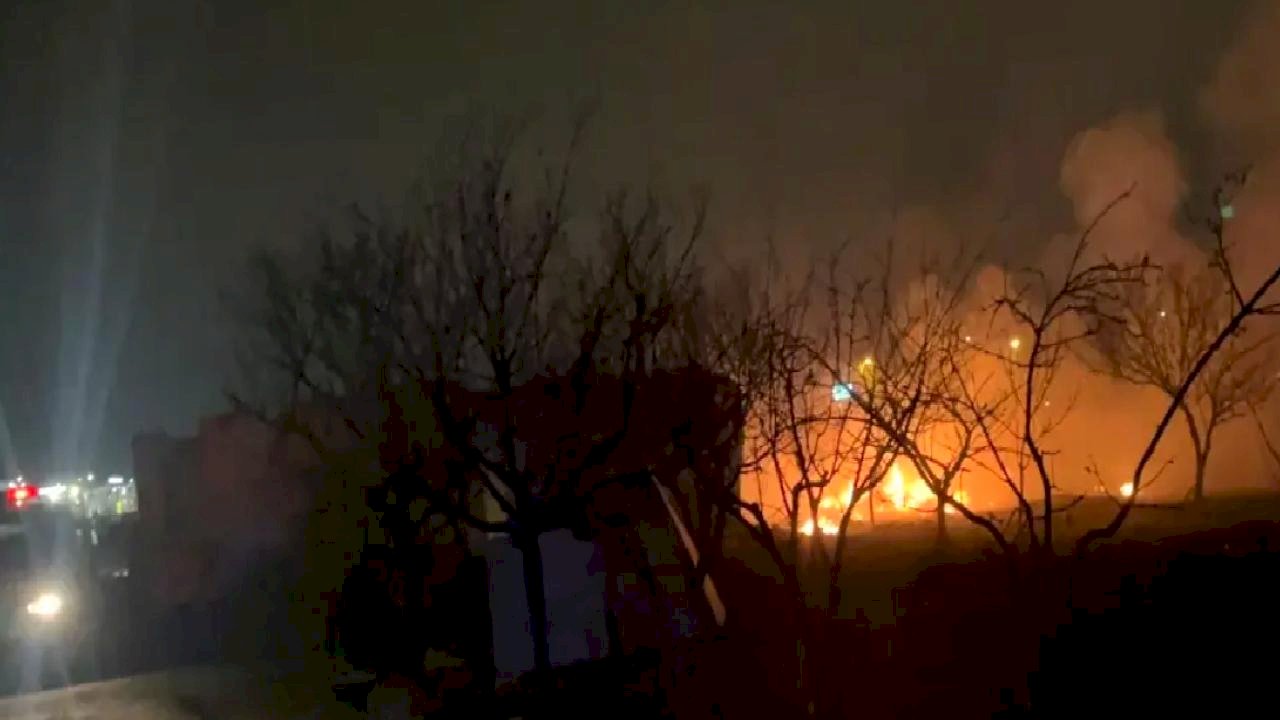 Kayseri'de Bahçede Yangın