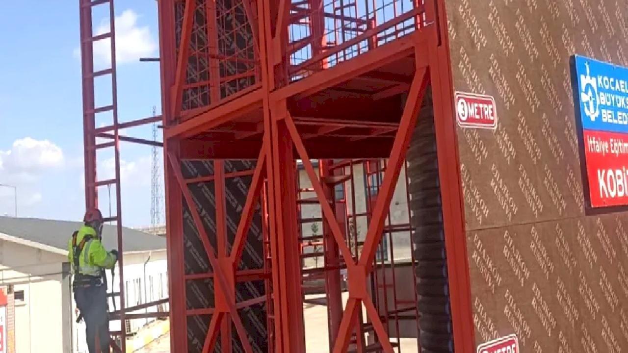 Kocaeli Büyükşehir personeline 'yüksekte çalışma' eğitimi