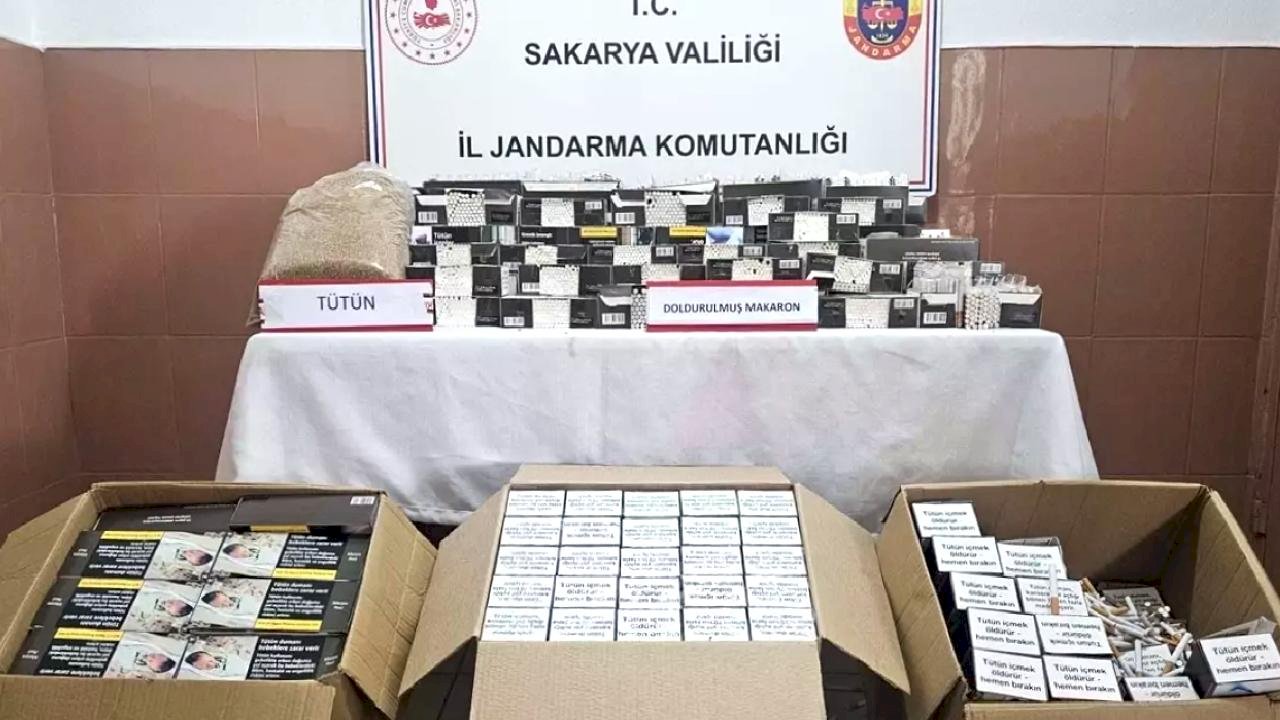 Sakarya'da Kaçak Makaron Operasyonu