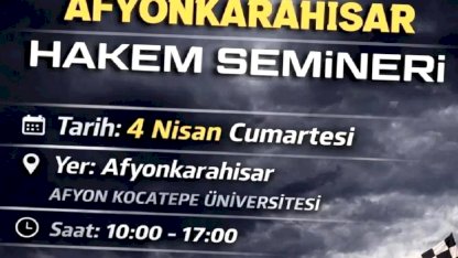 Afyon'da Aday Hakem Kursu