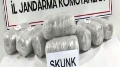 Ağrı’da 10 kilogram skunk ele geçirildi
