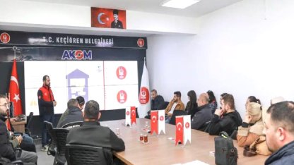 Ankara Keçiören Belediyesi’nden personele yangın söndürme eğitimi