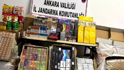 Ankara'da Kaçak Tütün ve Sigara Ele Geçirildi