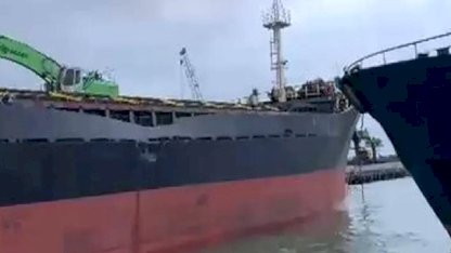 Bartın Limanı’nda iki gemi çarpıştı: Can kaybı yok!