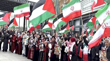 Berlin'de Filistin'e destek gösterisi yapıldı