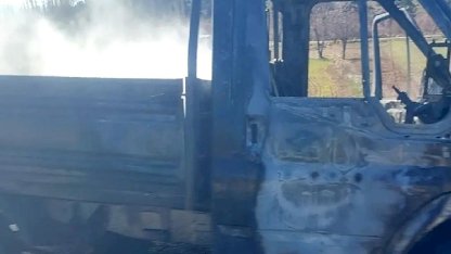 Beyşehir'de Kamyonet Yangını