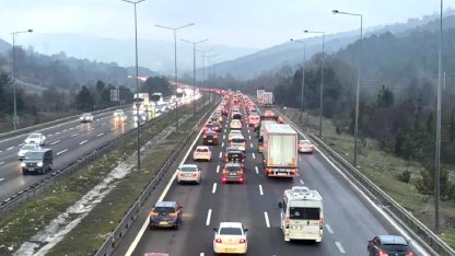 Bolu Geçişinde Bayram Traffik Yoğunluğu