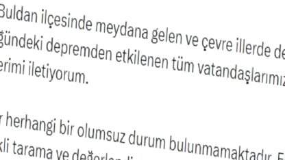 Denizli'de Deprem Sonrası Hasar Tespiti