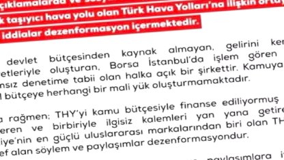 DMM'den THY Dezenformasyon Açıklaması