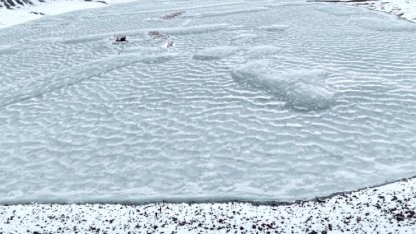 Erzurum’da Demirdöven Barajı buz tuttu