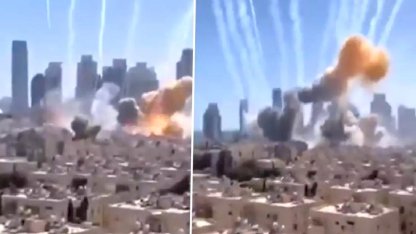 İran'ın balistik füzeleri İsrail'i vurdu, görüntüler korkunç