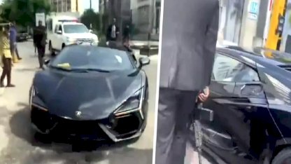 Kendi memleketinde silahlı korumalarla geziyor