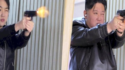 Kim Jong Un, kızı ile poligonda atış yaptı