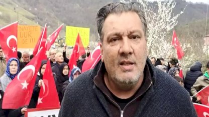 Köylüler beton santraline karşı eylemde