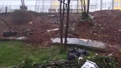 Maltepe'de Okul Duvarı Çöktü