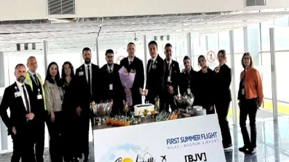 Milas-Bodrum Havalimanı sezonun ilk dış hat uçuşunu karşıladı