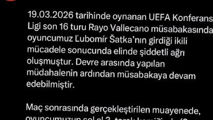 Samsunspor'da Satka'nın Elinde Kırık