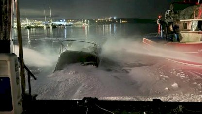 Şile'de Yatta Yangın Çıktı