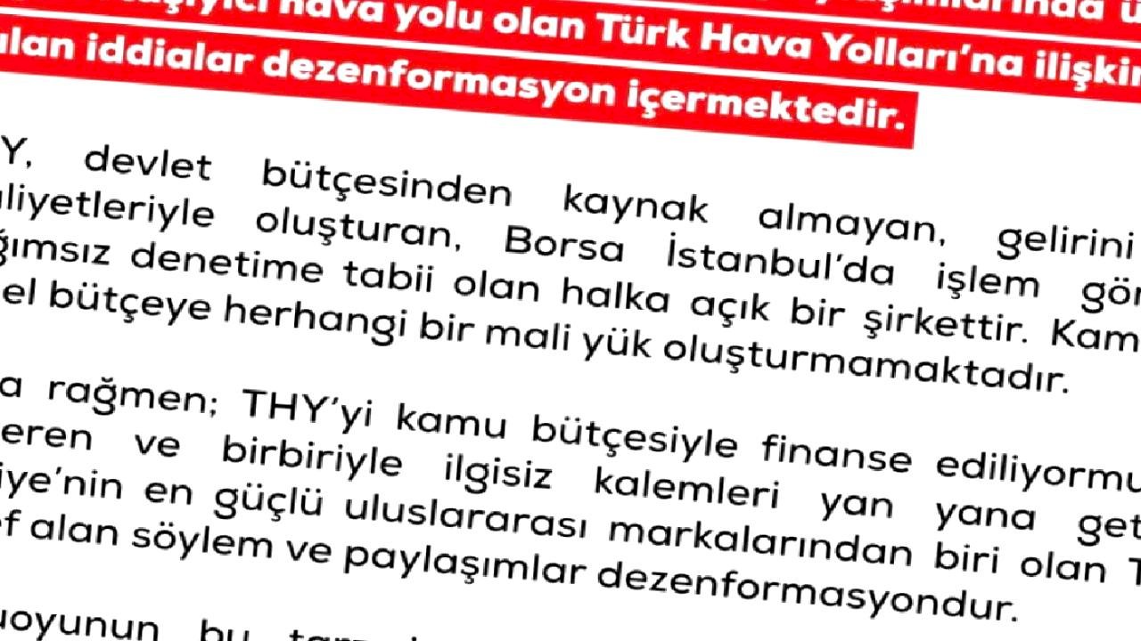THY İddiaları Dezenformasyon
