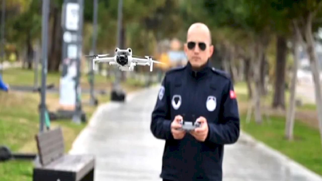 Antalya Büyükşehir zabıtasından dronla denetim