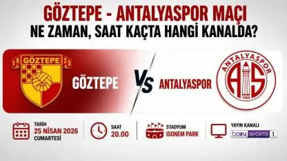 Göztepe - Antalyaspor maçı ne zaman, saat kaçta, hangi kanalda?