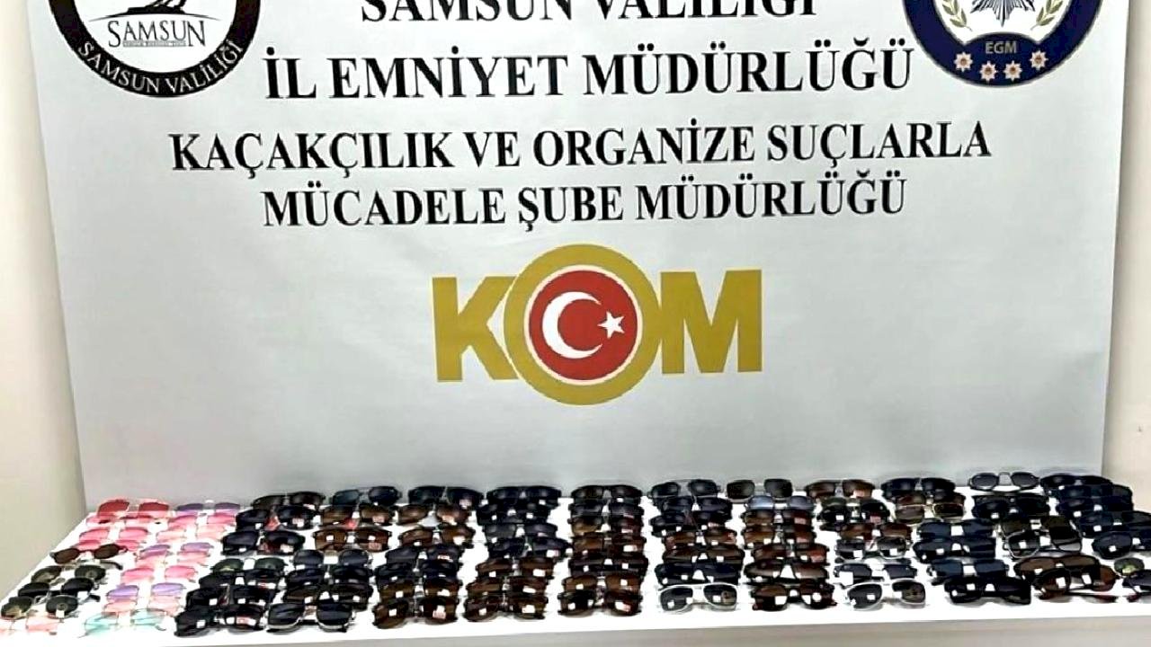 Samsun'da Kaçak Güneş Gözlüğü Operasyonu