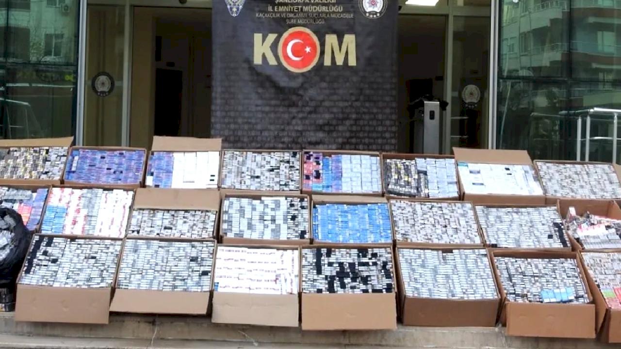Şanlıurfa’da 2,5 milyon liralık kaçak sigara operasyonu