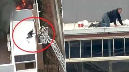 8 katlı apartmanın çatısında can pazarı! O anlar kamerada