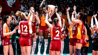 Avrupa şampiyonu Galatasaray Daikin Kadın Voleybol Takımı, kupasını aldı