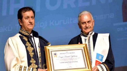 Binali Yıldırım'a fahri doktora ünvanı verildi