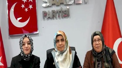 Bursa'da Saadet Partili kadınlardan okul saldırılarına tepki