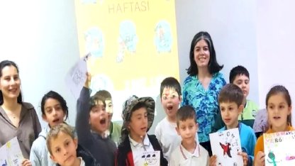 Çanakkale'de miniklerin kütüphane coşkusu