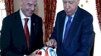 Cumhurbaşkanı Erdoğan, FIFA Başkanı'nı Dolmabahçe'de kabul etti