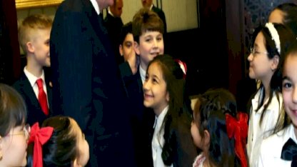 Cumhurbaşkanı Erdoğan, Külliye'de çocukları misafir etti