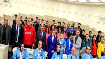 Gaziantep'te başarılı sporculardan Başkan Şahin'e ziyaret